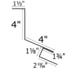 Solin de mur avec trait de scie (pente)