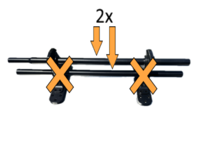 Arrêts de neige de style tiges à 2 tubes (paire de tubes)